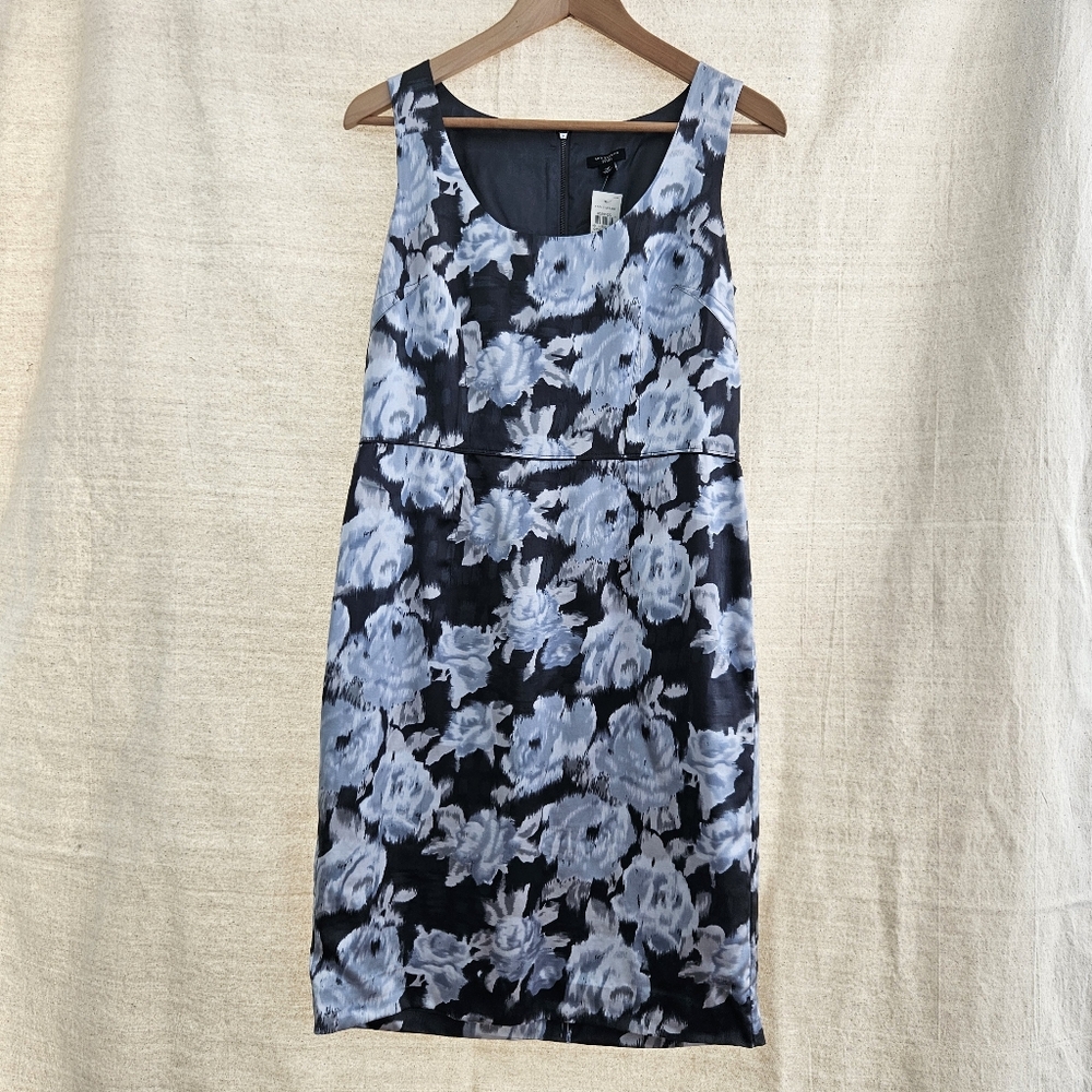 NWT Ann Taylor Dress 6P Multicolor Floral Silk Blend  Sleeveless Lined Zip